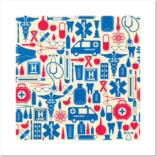 Nurse Pattern Posters and Art